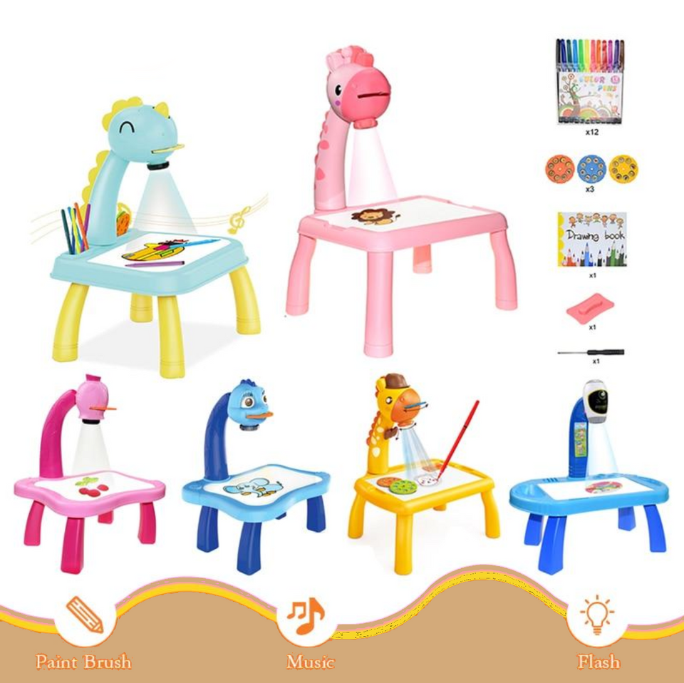 Children's Led Musical Art Projection Table