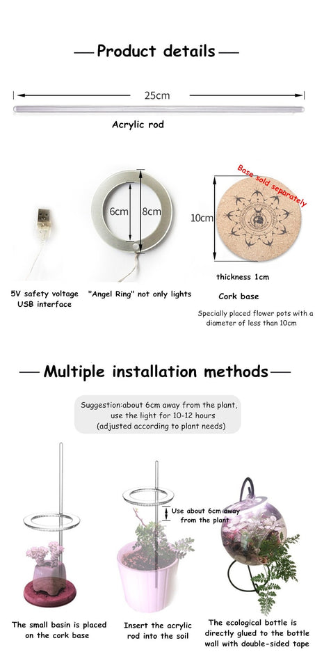 Angel-Ring Plant USB Grow Light