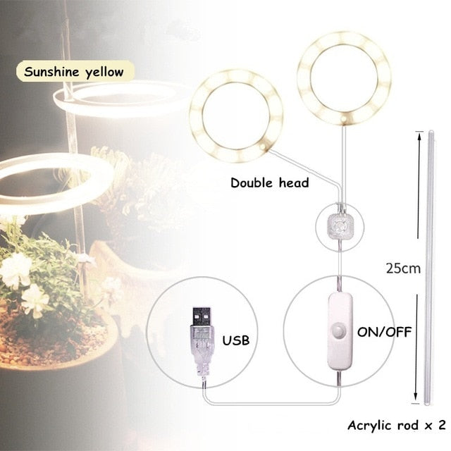 can a ring light grow plants Angel-Ring Plant USB Grow Light – Just The Home