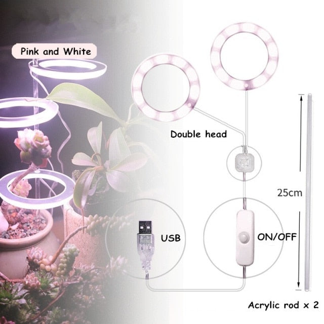 Angel-Ring Plant USB Grow Light