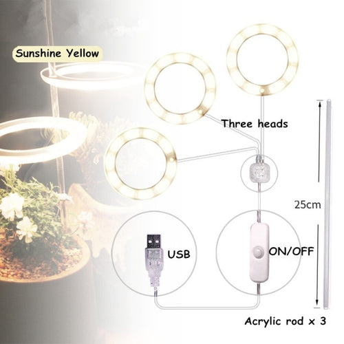 Angel-Ring Plant USB Grow Light