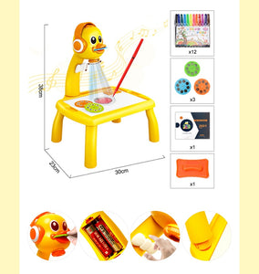 Children's Led Musical Art Projection Table